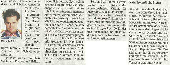 Motocross Strecke Schlatt Thurgauer Zeitung